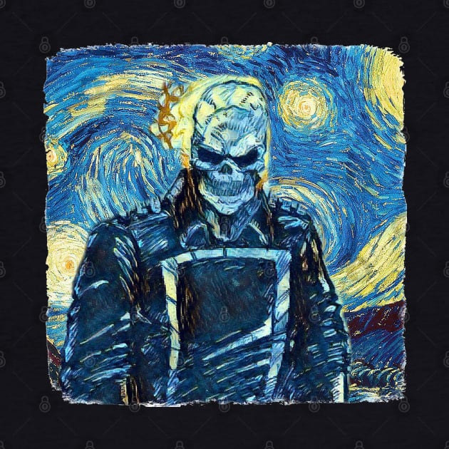 The Ghost Rider Van Gogh Style by todos